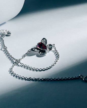 Handmade Bracelet,Silver&Crystal,Chasing Butterfly series - fareastjewelry