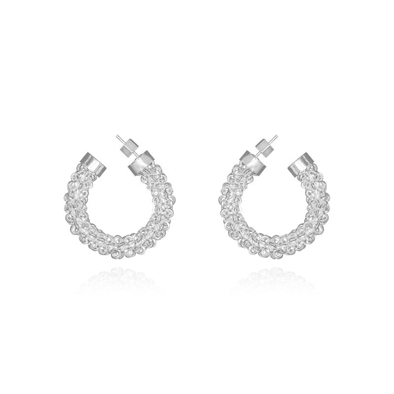 Silver Filigree Small Hoops - fareastjewelry
