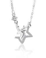 Handmade Necklace, Silver&Crystal, Christmas Dream series - fareastjewelry