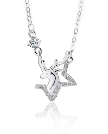Handmade Necklace, Silver&Crystal, Christmas Dream series - fareastjewelry