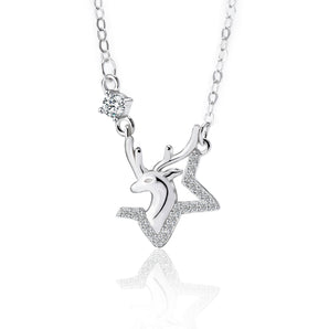 Handmade Necklace, Silver&Crystal, Christmas Dream series - fareastjewelry