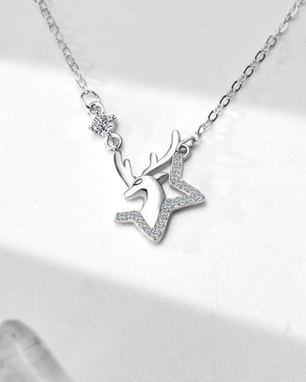 Handmade Necklace, Silver&Crystal, Christmas Dream series - fareastjewelry