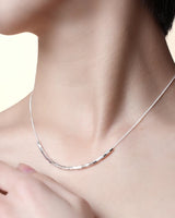 Handmade Necklace,Silver,Crushed Silver series - fareastjewelry