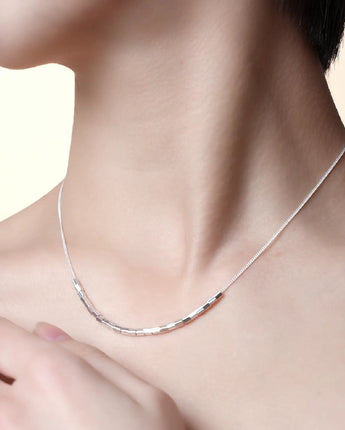 Handmade Necklace,Silver,Crushed Silver series - fareastjewelry
