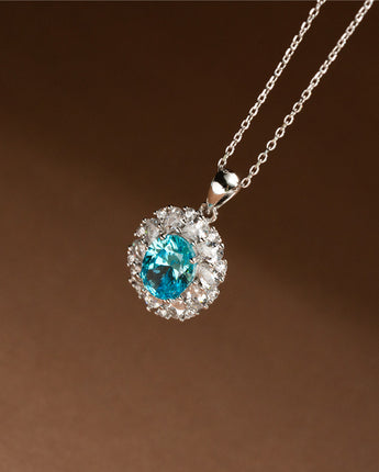 Handmade Necklace, Silver,Ice Blue series - fareastjewelry
