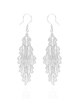 Handmade Earrings ,Silver,Leaf Shadow series - fareastjewelry