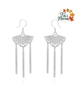 Handmade Earrings,Silver,Fan Dance series - fareastjewelry