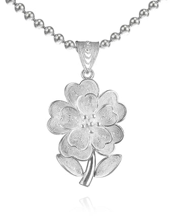 Handmade Necklace,Silver,Flower Cluster series - fareastjewelry