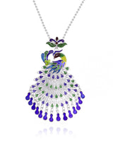 Handmade Necklace,Silver&Enamel,Phoenix series - fareastjewelry
