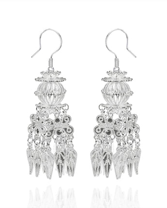 Handmade Earrings,Silver,Lantern series - fareastjewelry