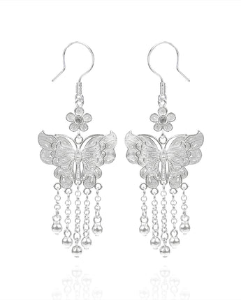Handmade Earrings,Silver,Dream Butterfly series - fareastjewelry
