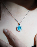 Handmade Necklace, Silver,Ice Blue series - fareastjewelry