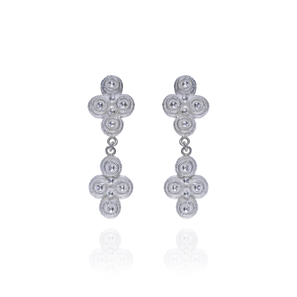 Silver Knots Shaped Earrings - fareastjewelry