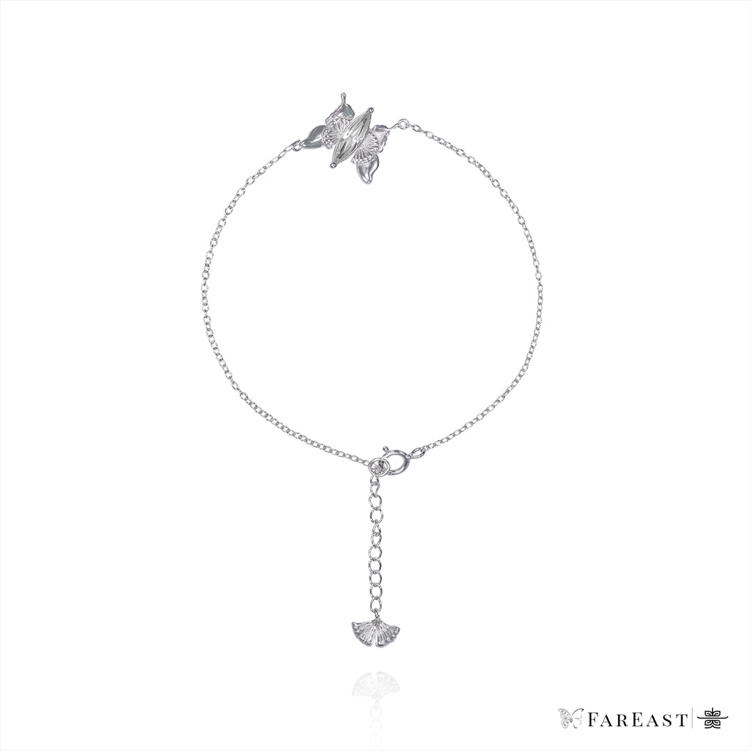 Silver Crystal Butterfly Bracelet - fareastjewelry