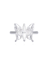 Handmade Ring,Silver&Crystal,Chasing Butterfly series - fareastjewelry