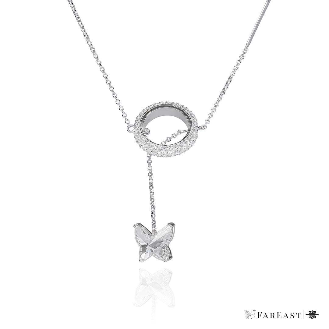 Silver Fairy Butterfly Necklace - fareastjewelry