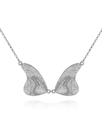 Handmade Necklace,Silver,Love Butterfly series - fareastjewelry