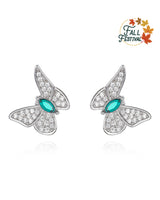 Handmade Earrings,Silver&Crystal,Dream Butterfly series - fareastjewelry