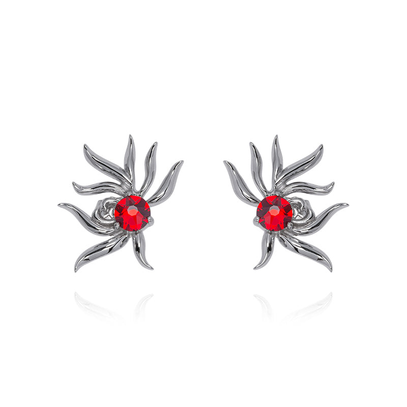 Red Crystal Earrings - fareastjewelry
