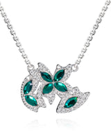 Handmade Necklace,Silver&Crystal,Spring Fairy series - fareastjewelry