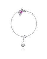 Handmade Bracelet,Silver&Crystal,Chasing Butterfly series - fareastjewelry