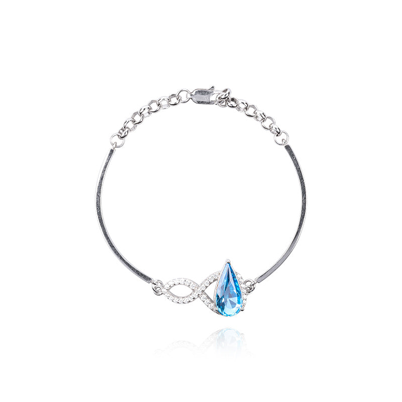 Teardrop Blue Crystal Bracelet - fareastjewelry