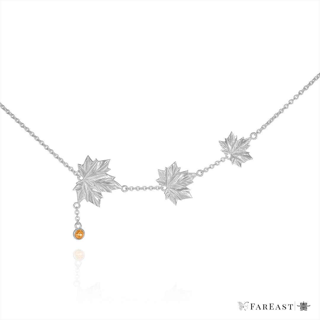 Silver Maple Leaves Necklace - fareastjewelry