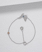 FarEast Jewelry,Handmade Bracelet,Silver&Crystal,Gathering Light Butterfly series