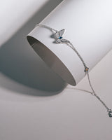 FarEast Jewelry,Handmade Bracelet,Silver&Crystal,Gathering Light Butterfly series