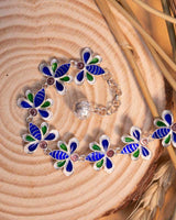 Fareastjewelry,Handmade Bracelet,Silver&Enamel,Spring Fairy series