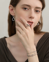 Fareastjewelry,Handmade Bracelet,Silver,Modern Art series