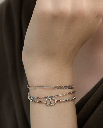 Fareastjewelry,Handmade Bracelet,Silver,Modern Art series