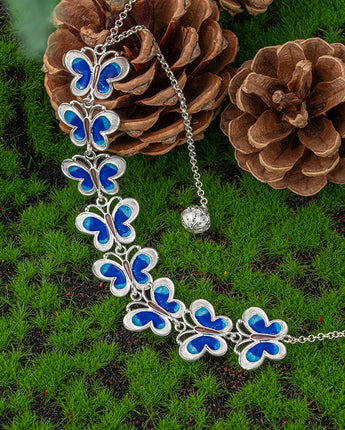 Fareastjewelry,Handmade Butterfly,Silver&Enamel,Orchid Butterfly series
