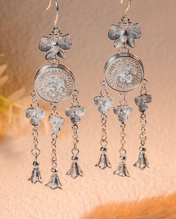 Fareastjewelry,Handmade Earrings,Silver,Butterfly Love series