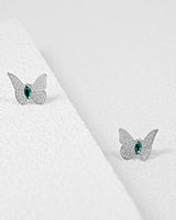 Fareastjewelry,Handmade Earrings,Silver&Crystal,Dream Butterfly series