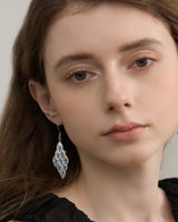 Fareastjewelry,Handmade Earrings,Silver&Enamel,Bamboo Leaves series