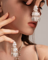 Fareastjewelry,Handmade Earrings,Silver,Ethnic Minority Classical series