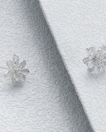 Fareastjewelry,Handmade Earrings,Silver,Flower Cluster series