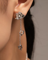Fareastjewelry,Handmade Earrings,Silver,Flower series