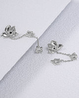 Fareastjewelry,Handmade Earrings,Silver,Flower series