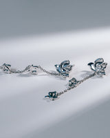 Fareastjewelry,Handmade Earrings,Silver,Flower series