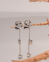 Fareastjewelry,Handmade Earrings,Silver,Flower series