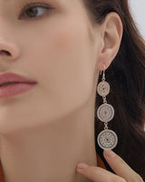 Fareastjewelry,Handmade Earrings, Silver,Grace Drum Rhythm series