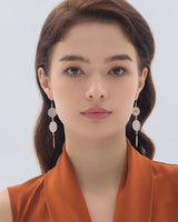 Fareastjewelry,Handmade Earrings, Silver,Grace Drum Rhythm series