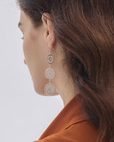 Fareastjewelry,Handmade Earrings, Silver,Grace Drum Rhythm series