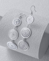 Fareastjewelry,Handmade Earrings, Silver,Grace Drum Rhythm series