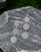 Fareastjewelry,Handmade Earrings, Silver,Grace Drum Rhythm series