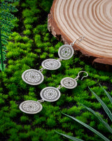 Fareastjewelry,Handmade Earrings, Silver,Grace Drum Rhythm series