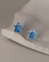 Fareastjewelry,Handmade Earrings,Silver,Halloween Lovely ghost