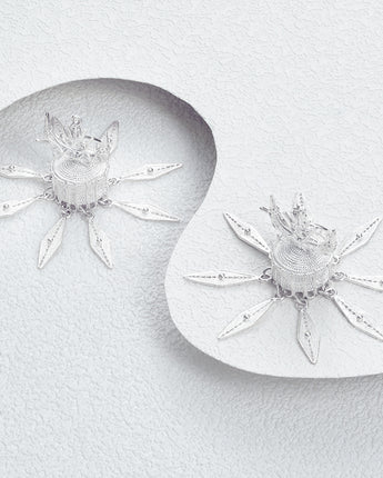 Fareastjewelry,Handmade Earrings,Silver,Horns series